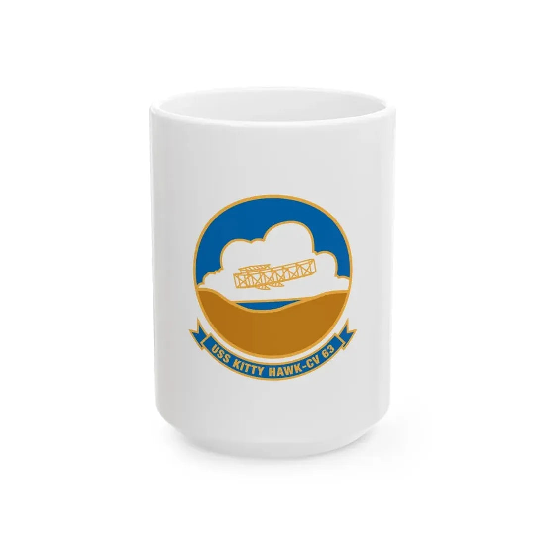 USS Kitty Hawk CV 63 (U.S. Navy) White Coffee Mug 15oz - Go Mug Yourself