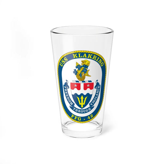 USS Klakring FFG 42 (U.S. Navy) Pint Glass 16oz-16oz-Go Mug Yourself