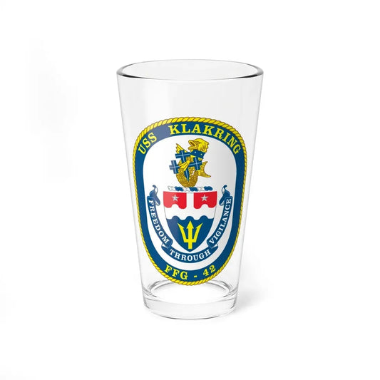 USS Klakring FFG 42 (U.S. Navy) Pint Glass 16oz 16oz - Go Mug Yourself