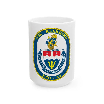 USS Klakring FFG 42 (U.S. Navy) White Coffee Mug - Go Mug Yourself