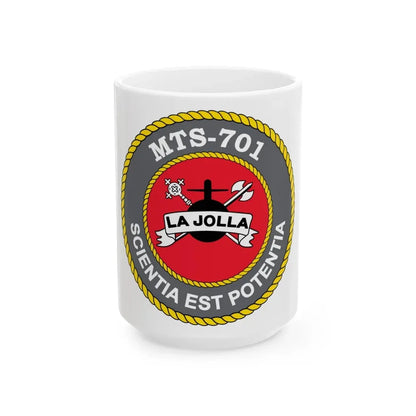 USS LA Jollo MTS 701 (U.S. Navy) White Coffee Mug 15oz - Go Mug Yourself
