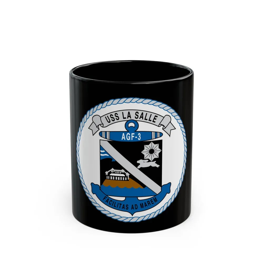 USS LA SALLE AGF 3 (U.S. Navy) Black Coffee Mug-11oz-Go Mug Yourself