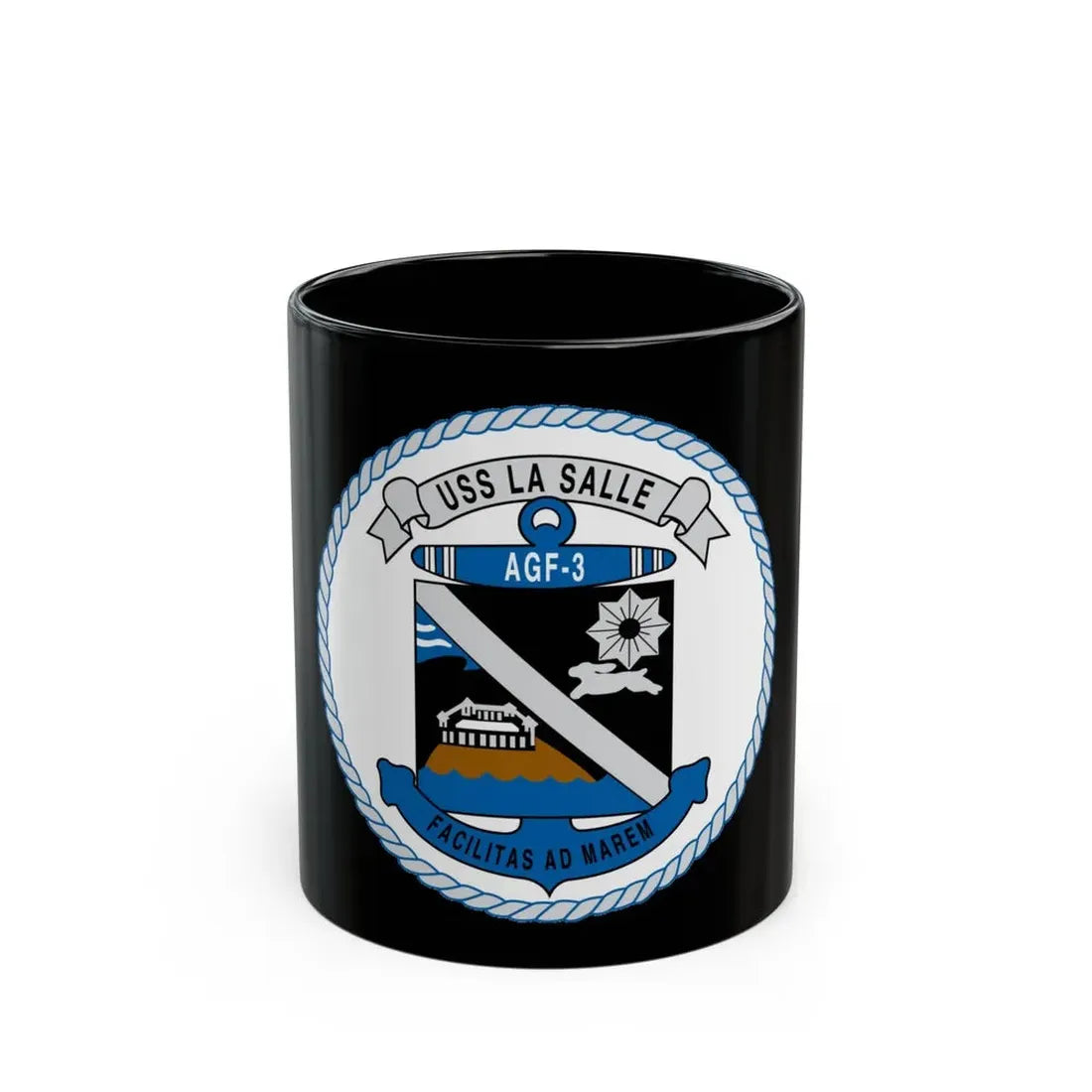 USS LA SALLE AGF 3 (U.S. Navy) Black Coffee Mug 11oz - Go Mug Yourself