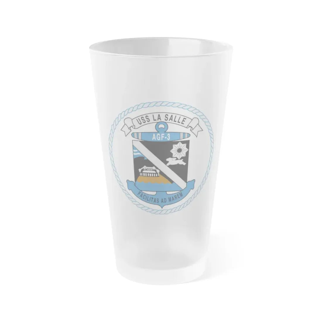 USS LA SALLE AGF 3 (U.S. Navy) Frosted Pint Glass 16oz Default Title - Go Mug Yourself