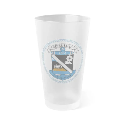 USS LA SALLE AGF 3 (U.S. Navy) Frosted Pint Glass 16oz Default Title - Go Mug Yourself