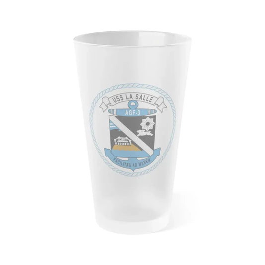 USS LA SALLE AGF 3 (U.S. Navy) Frosted Pint Glass 16oz Default Title - Go Mug Yourself