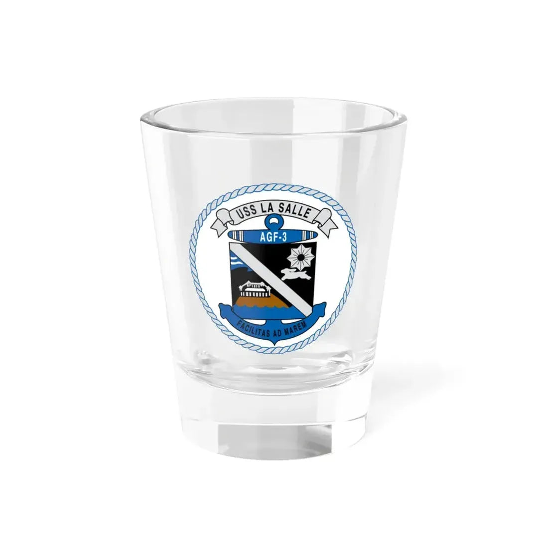 USS LA SALLE AGF 3 (U.S. Navy) Shot Glass 1.5oz 1.5oz - Go Mug Yourself
