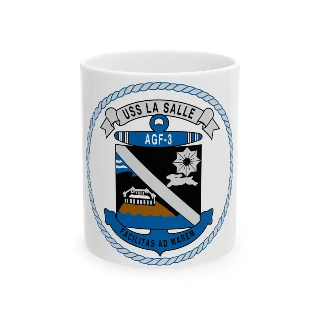 USS LA SALLE AGF 3 (U.S. Navy) White Coffee Mug 11oz - Go Mug Yourself