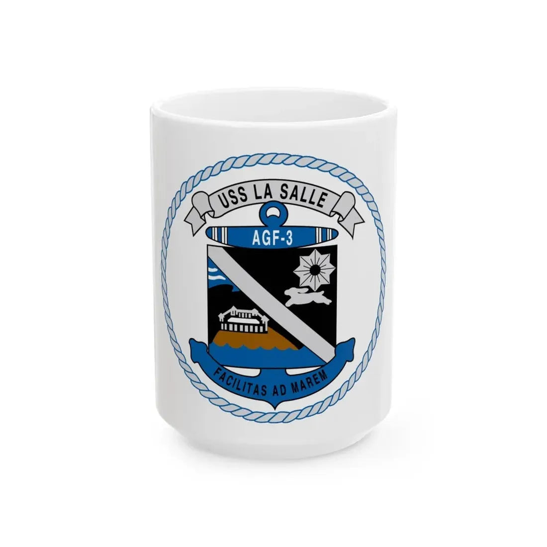 USS LA SALLE AGF 3 (U.S. Navy) White Coffee Mug 15oz - Go Mug Yourself
