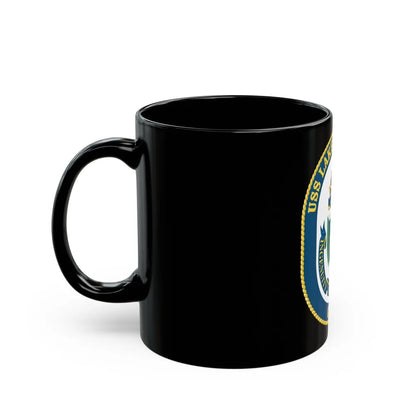 USS Lake Champlan CG 57 Crest (U.S. Navy) Black Coffee Mug-Go Mug Yourself