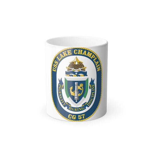 USS Lake Champlan CG 57 Crest (U.S. Navy) Color Changing Mug 11oz-11oz-Go Mug Yourself
