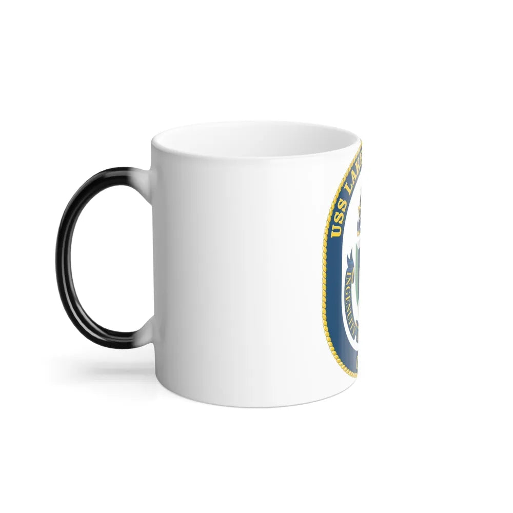 USS Lake Champlan CG 57 Crest (U.S. Navy) Color Changing Mug 11oz-Go Mug Yourself