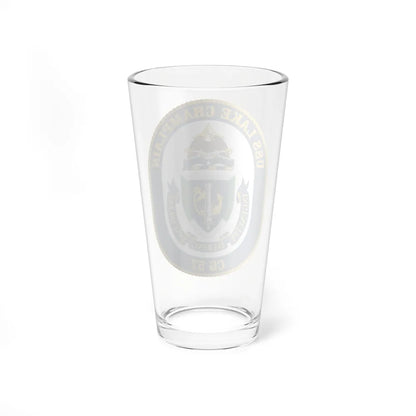 USS Lake Champlan CG 57 Crest (U.S. Navy) Pint Glass 16oz-Go Mug Yourself