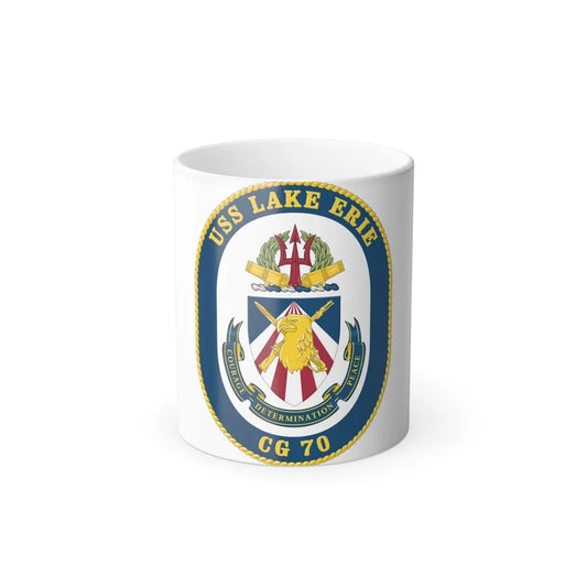 USS Lake Erie CG 70 Crest (U.S. Navy) Color Changing Mug 11oz-11oz-Go Mug Yourself