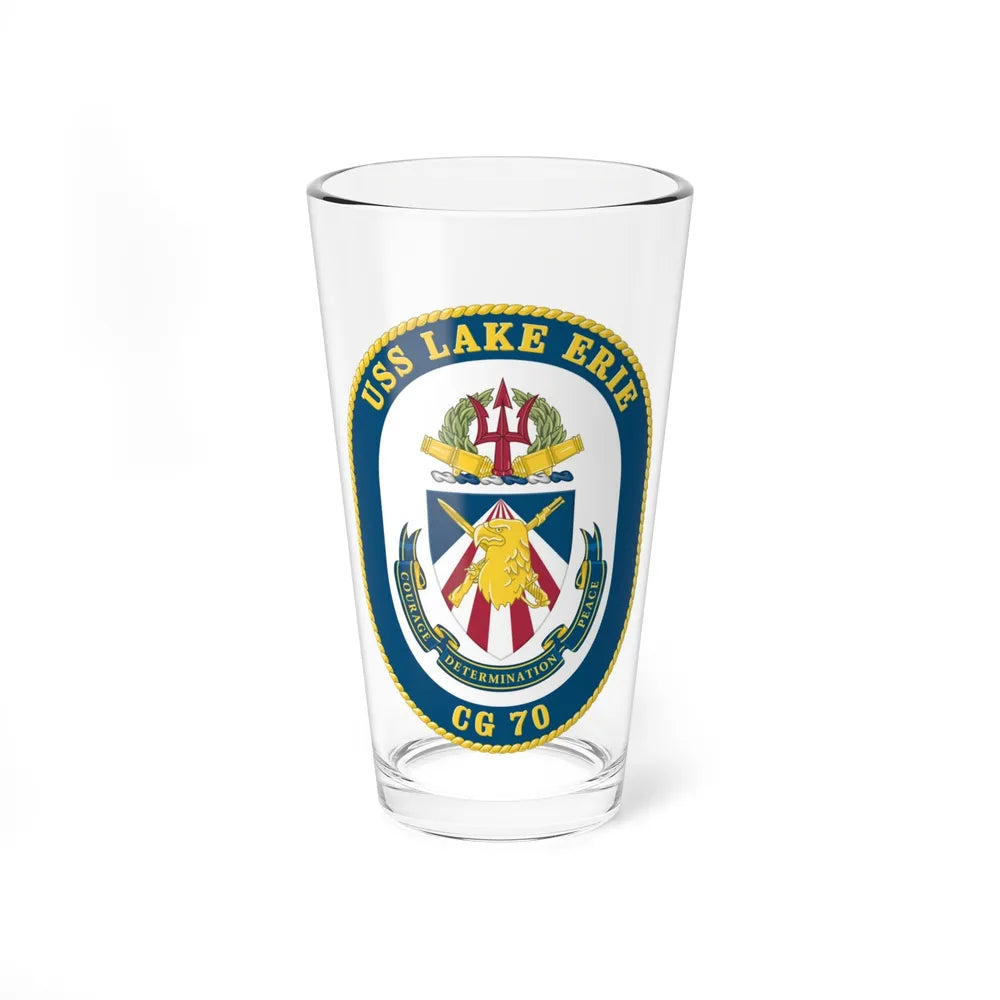 USS Lake Erie CG 70 Crest (U.S. Navy) Pint Glass 16oz-16oz-Go Mug Yourself