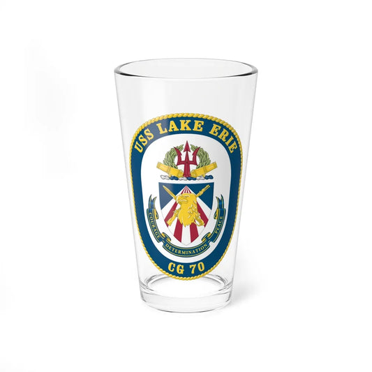 USS Lake Erie CG 70 Crest (U.S. Navy) Pint Glass 16oz-16oz-Go Mug Yourself