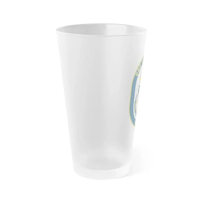 USS Lake Erie CG 70 Crest (U.S. Navy) Frosted Pint Glass 16oz - Go Mug Yourself