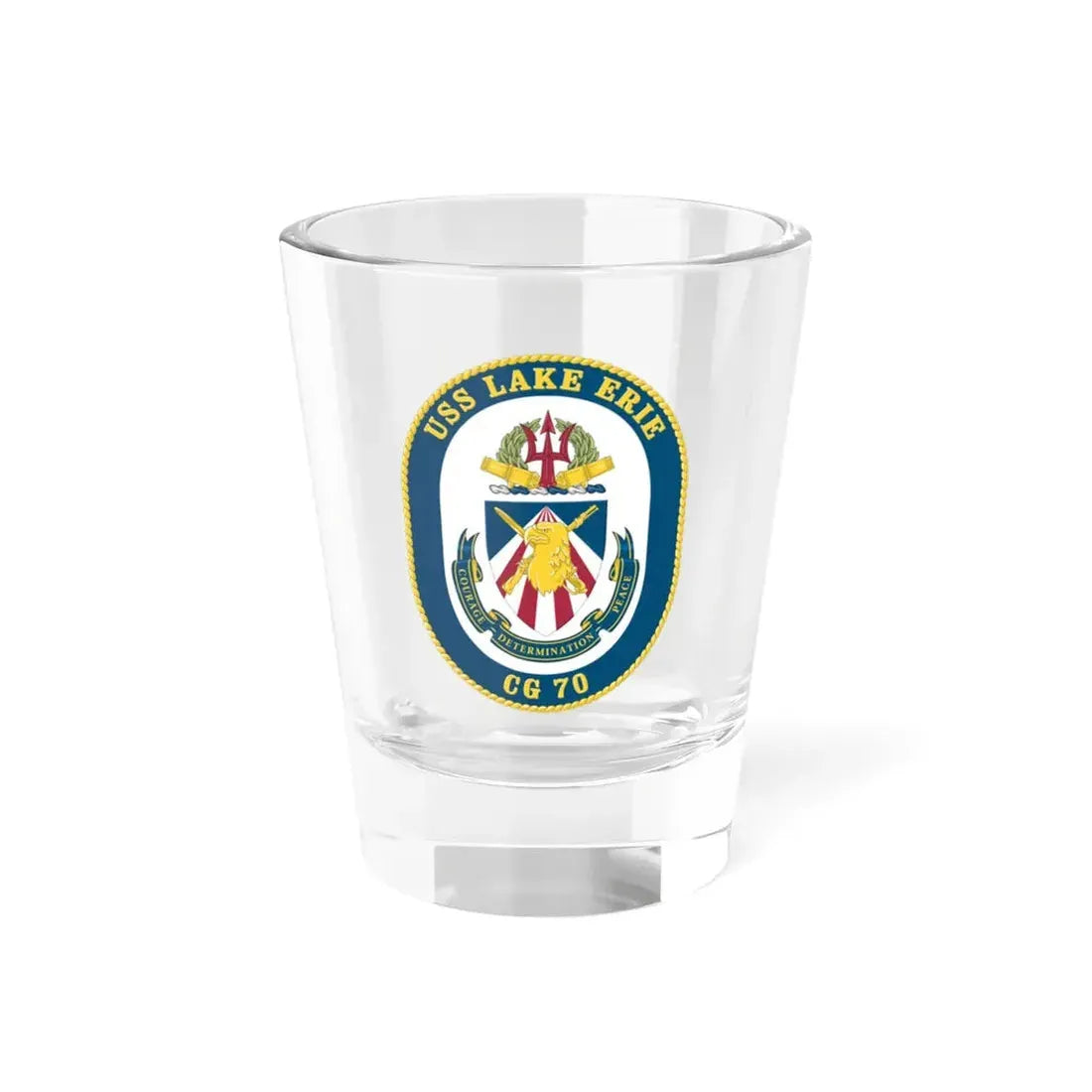 USS Lake Erie CG 70 Crest (U.S. Navy) Shot Glass 1.5oz 1.5oz - Go Mug Yourself