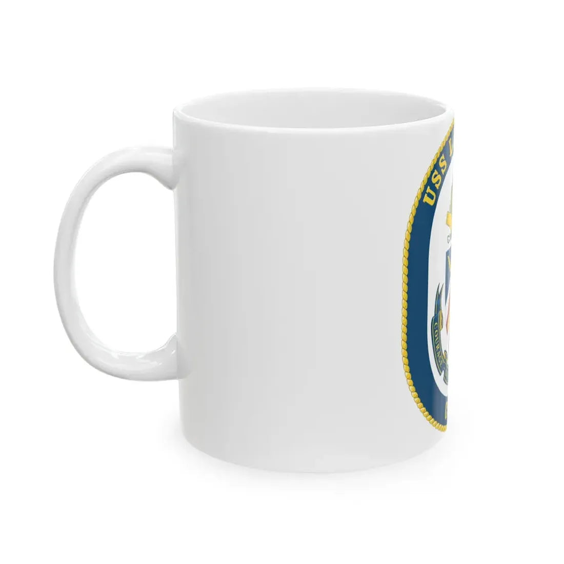 USS Lake Erie CG 70 Crest (U.S. Navy) White Coffee Mug - Go Mug Yourself