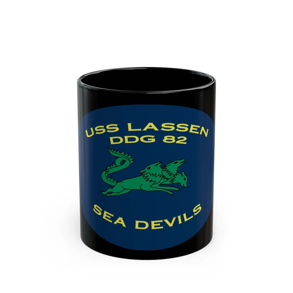 USS Lassen DDG 82 Sea Devils New 2018 (U.S. Navy) Black Coffee Mug-11oz-Go Mug Yourself