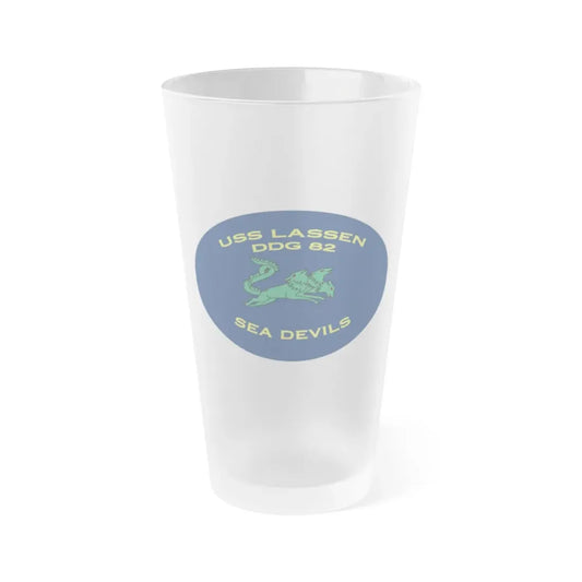 USS Lassen DDG 82 Sea Devils New 2018 (U.S. Navy) Frosted Pint Glass 16oz Default Title - Go Mug Yourself
