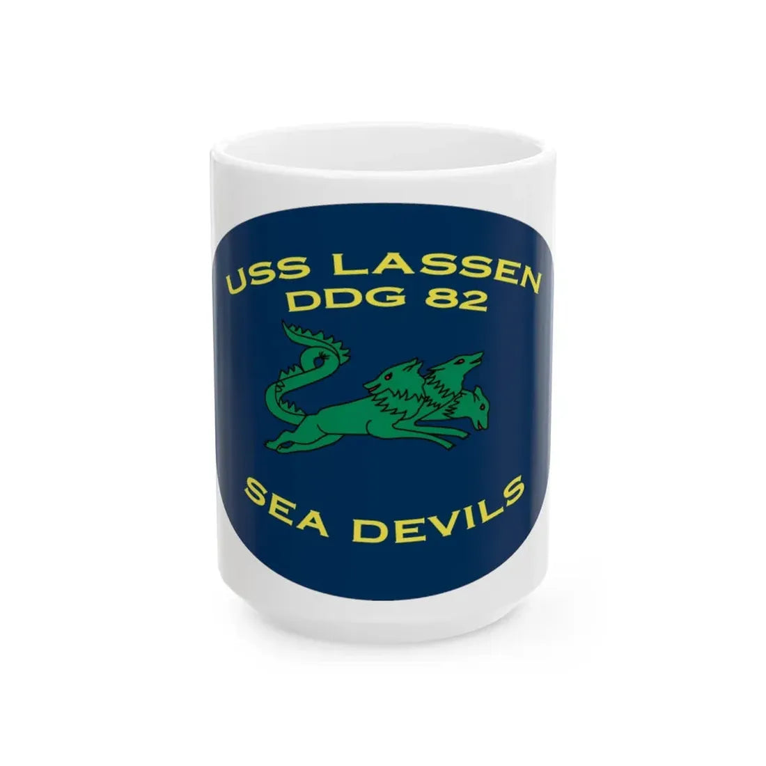 USS Lassen DDG 82 Sea Devils New 2018 (U.S. Navy) White Coffee Mug 15oz - Go Mug Yourself