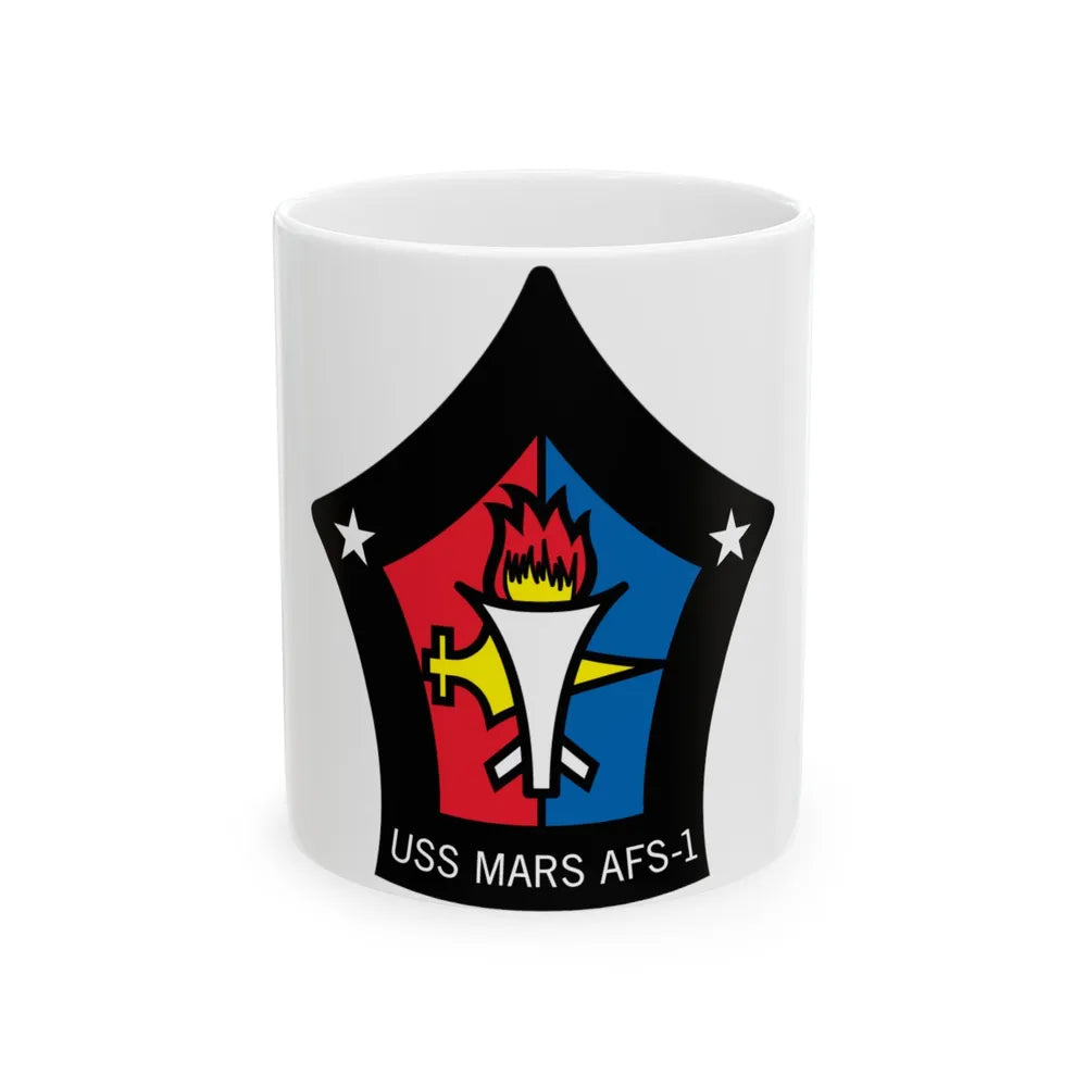 USS Mars AFS 1 (U.S. Navy) White Coffee Mug-11oz-Go Mug Yourself