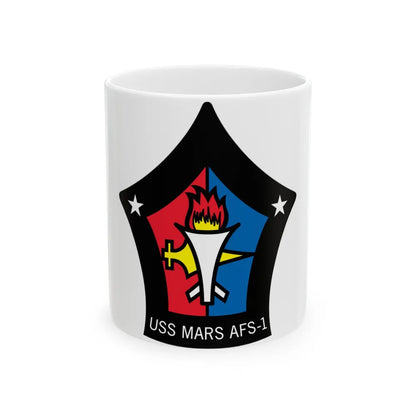 USS Mars AFS 1 (U.S. Navy) White Coffee Mug-11oz-Go Mug Yourself