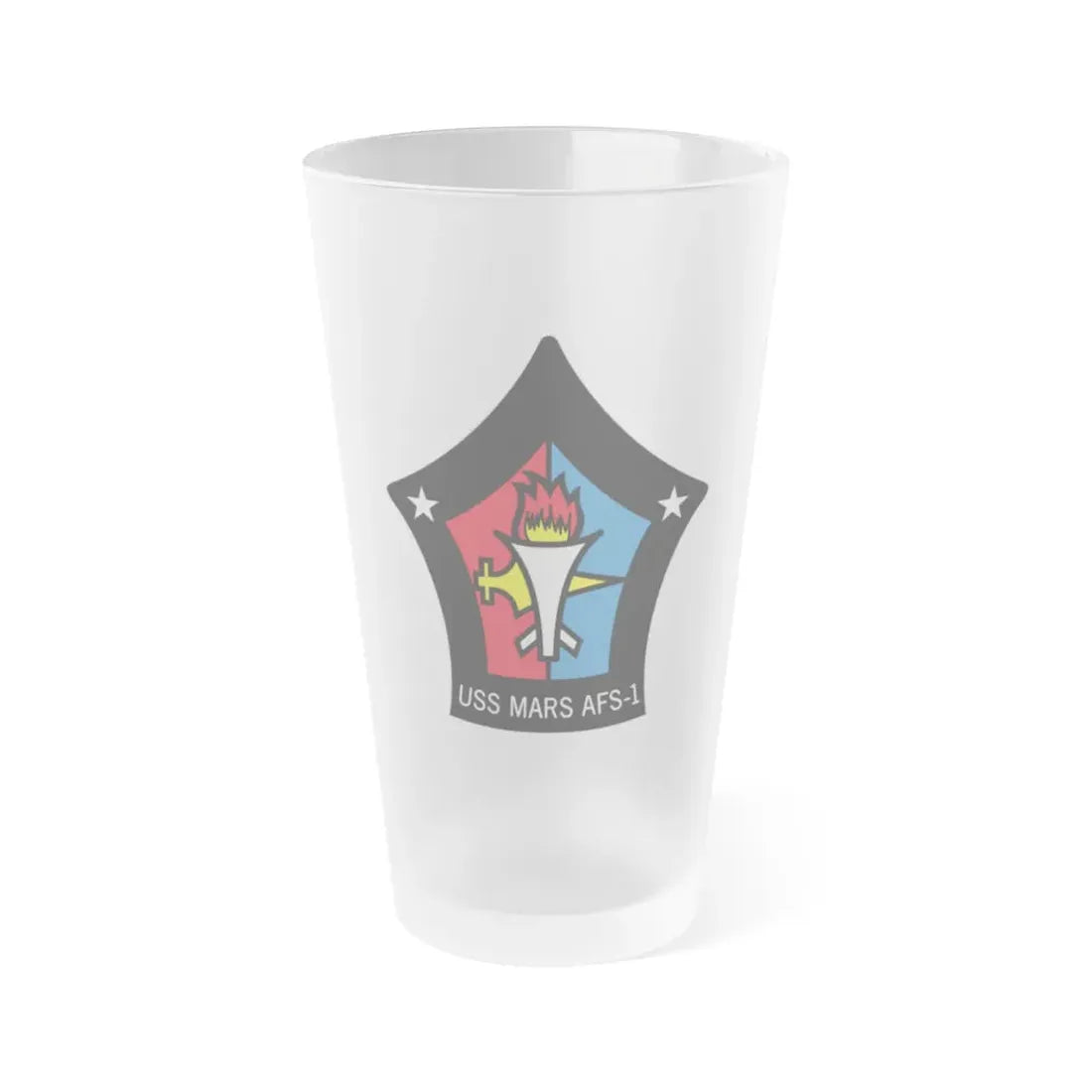 USS Mars AFS 1 (U.S. Navy) Frosted Pint Glass 16oz Default Title - Go Mug Yourself