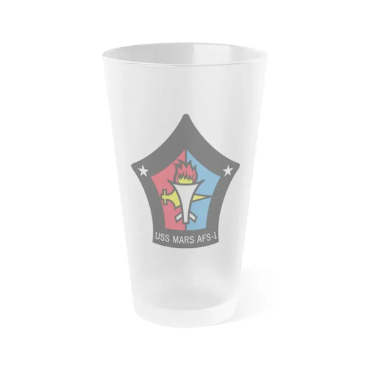 USS Mars AFS 1 (U.S. Navy) Frosted Pint Glass 16oz Default Title - Go Mug Yourself
