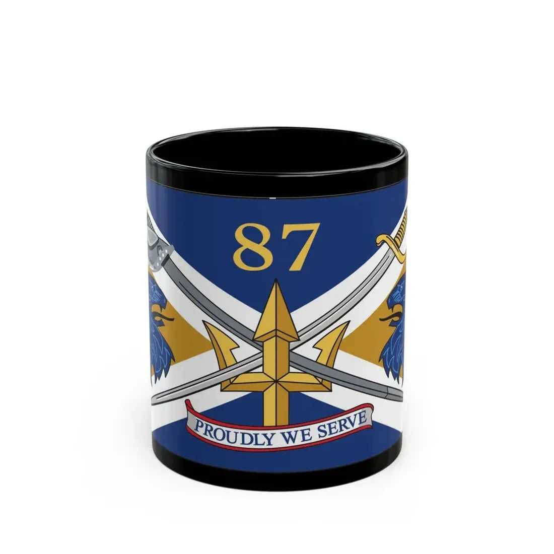 USS Mason DDG 87 Battle Flag. (U.S. Navy) Black Coffee Mug 11oz - Go Mug Yourself
