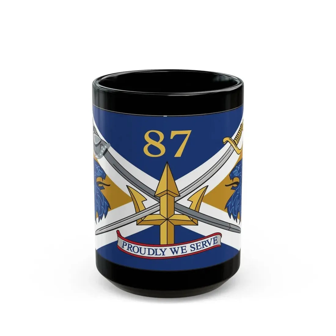 USS Mason DDG 87 Battle Flag. (U.S. Navy) Black Coffee Mug 15oz - Go Mug Yourself