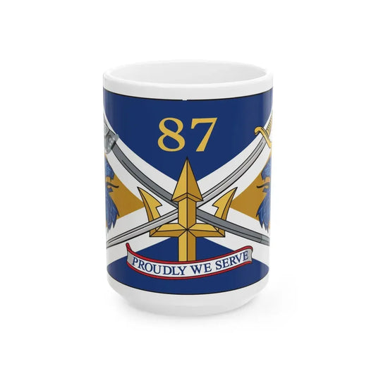 USS Mason DDG 87 Battle Flag. (U.S. Navy) White Coffee Mug 15oz - Go Mug Yourself