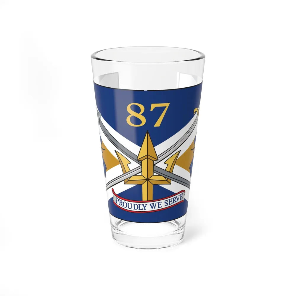 USS Mason DDG 87 Battle Flag. (U.S. Navy) Pint Glass 16oz-16oz-Go Mug Yourself