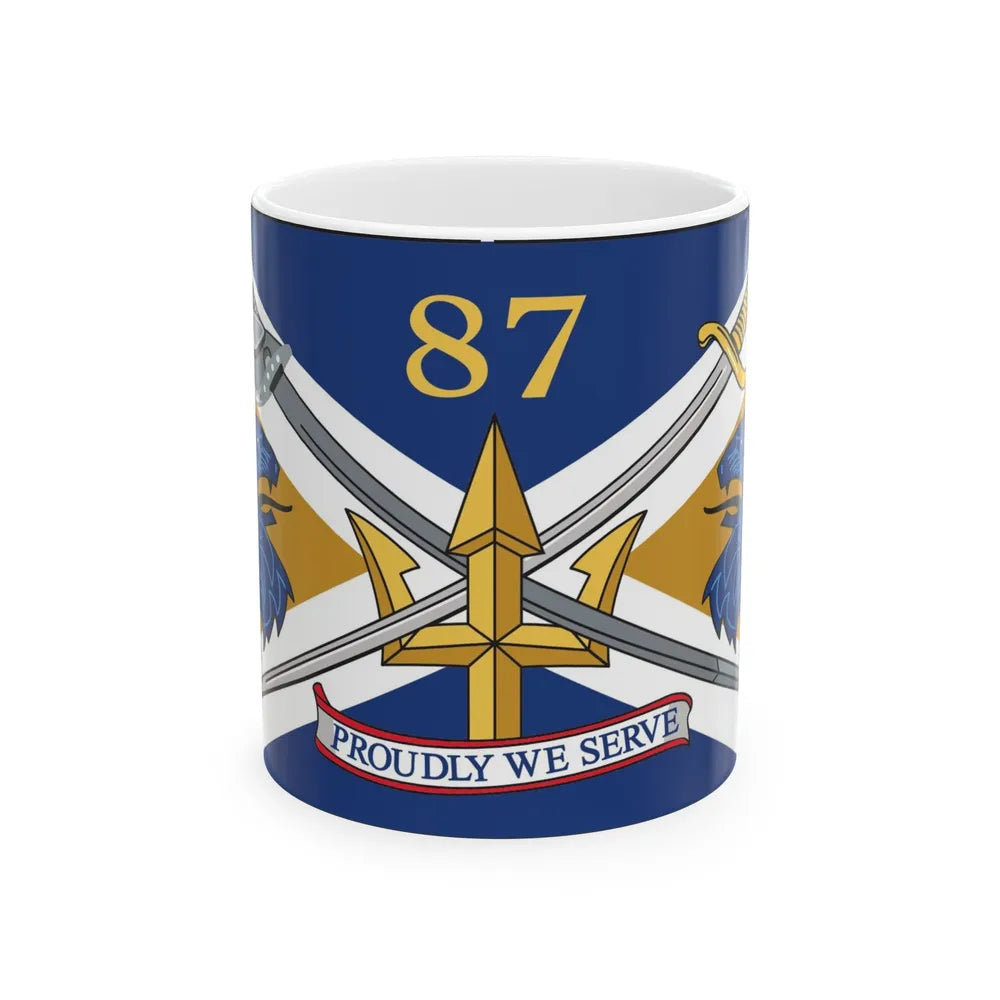 USS Mason DDG 87 Battle Flag. (U.S. Navy) White Coffee Mug-11oz-Go Mug Yourself