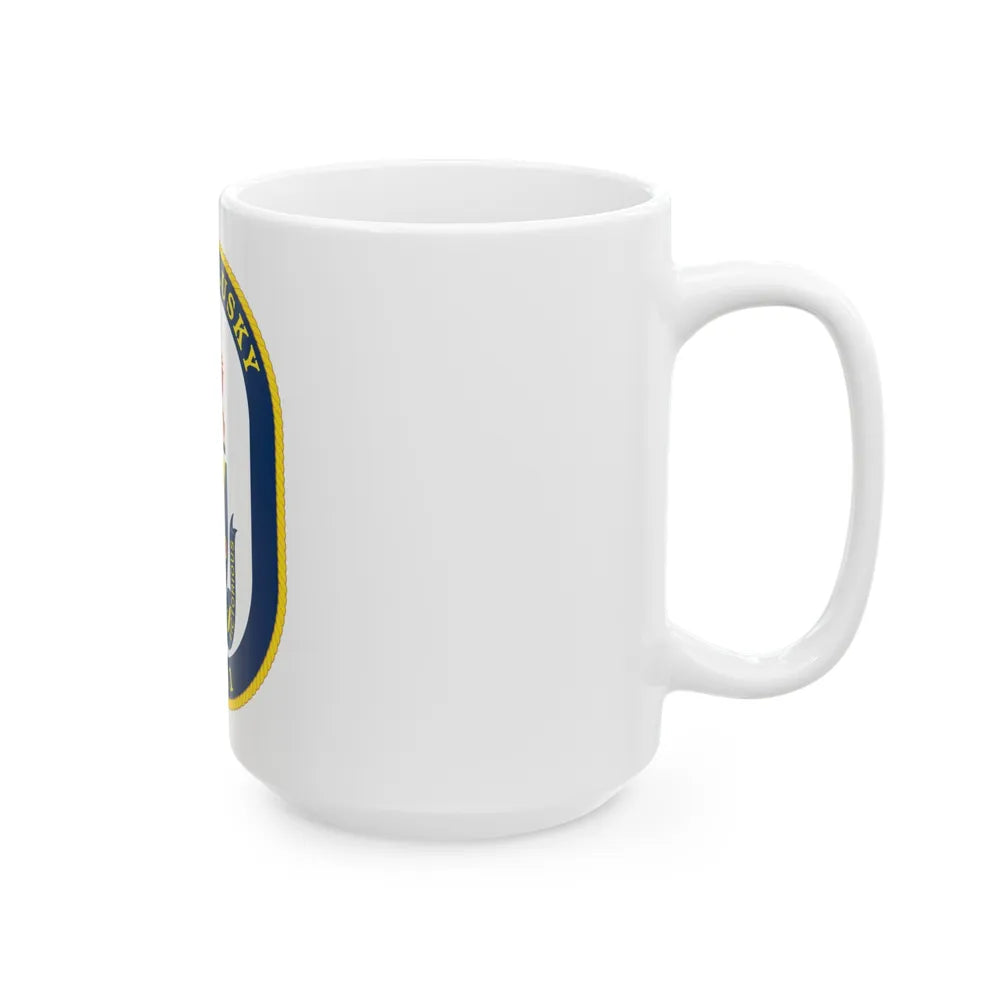 USS McClusky FFG 41 (U.S. Navy) White Coffee Mug-Go Mug Yourself