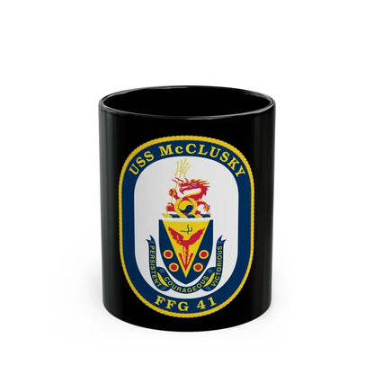 USS McClusky FFG 41 (U.S. Navy) Black Coffee Mug 11oz - Go Mug Yourself