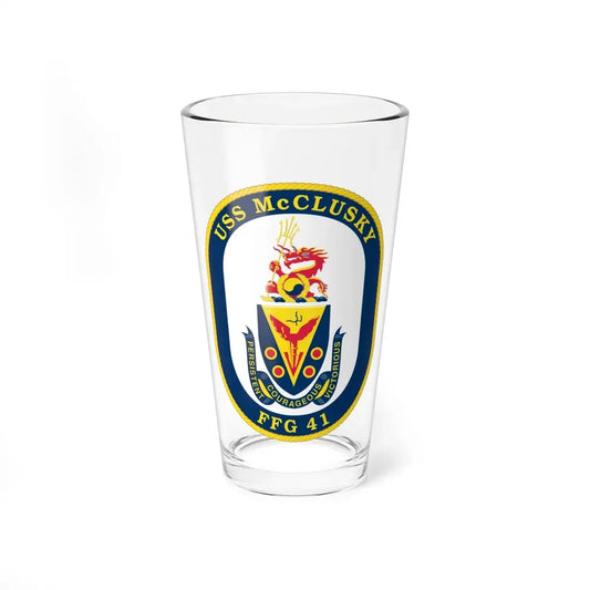 USS McClusky FFG 41 (U.S. Navy) Pint Glass 16oz 16oz - Go Mug Yourself