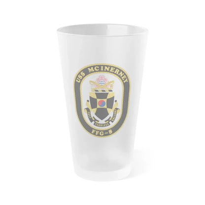 USS McInerney FFG 8 (U.S. Navy) Frosted Pint Glass 16oz Default Title - Go Mug Yourself