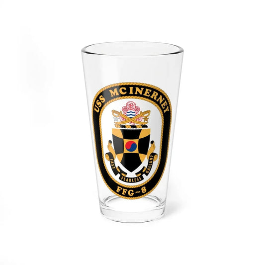 USS McInerney FFG 8 (U.S. Navy) Pint Glass 16oz 16oz - Go Mug Yourself