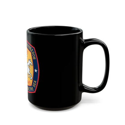 USS Memphis SSN 691 In Defence of the Human Freedom (U.S. Navy) Black Coffee Mug-Go Mug Yourself