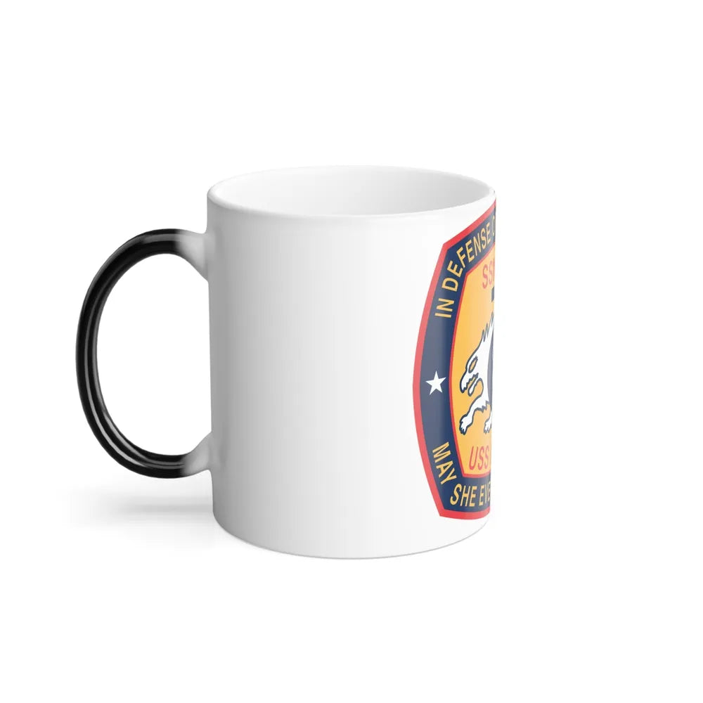 USS Memphis SSN 691 In Defence of the Human Freedom (U.S. Navy) Color Changing Mug 11oz-Go Mug Yourself