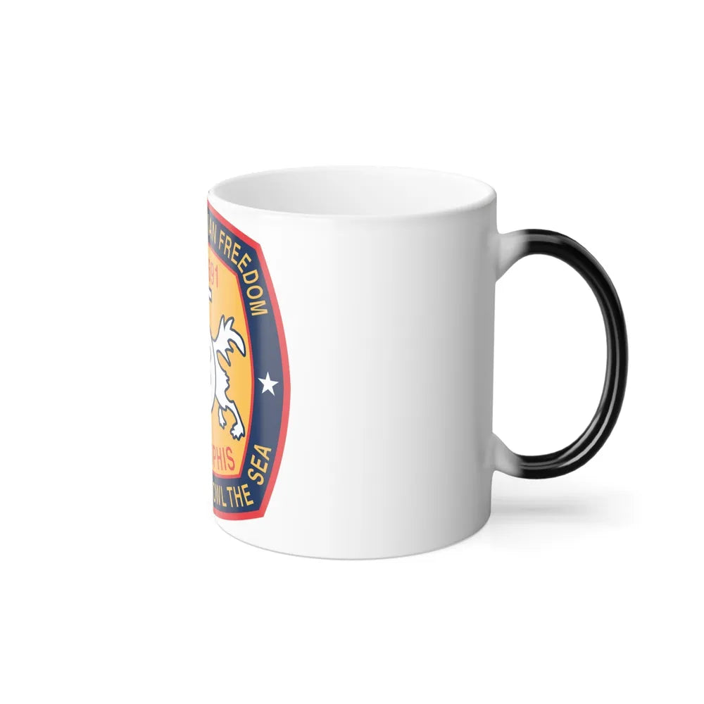 USS Memphis SSN 691 In Defence of the Human Freedom (U.S. Navy) Color Changing Mug 11oz-Go Mug Yourself