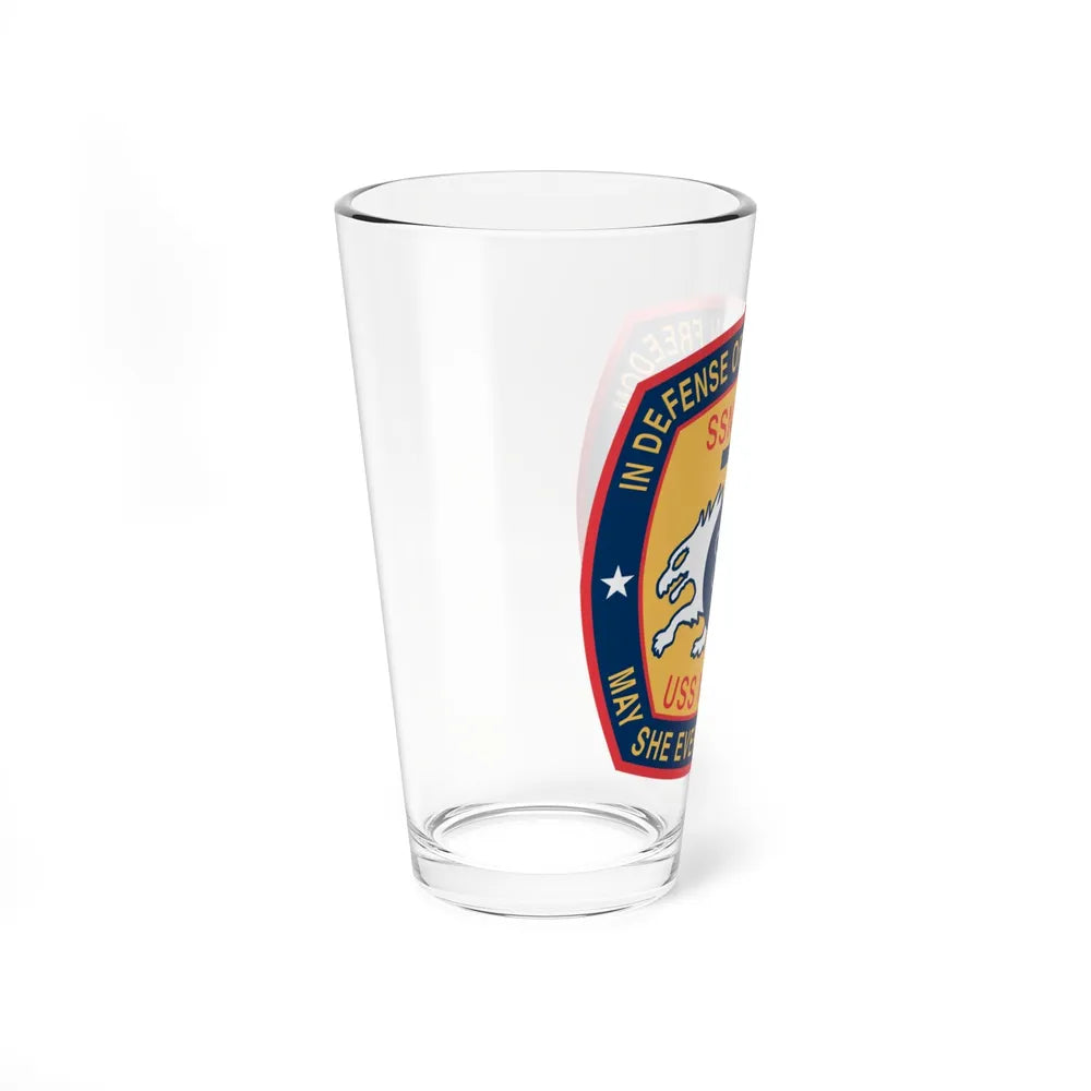 USS Memphis SSN 691 In Defence of the Human Freedom (U.S. Navy) Pint Glass 16oz-Go Mug Yourself