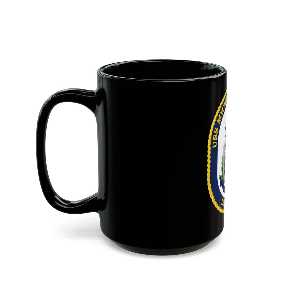 USS Michael Monsoor DDG 1001 Crest (U.S. Navy) Black Coffee Mug-Go Mug Yourself