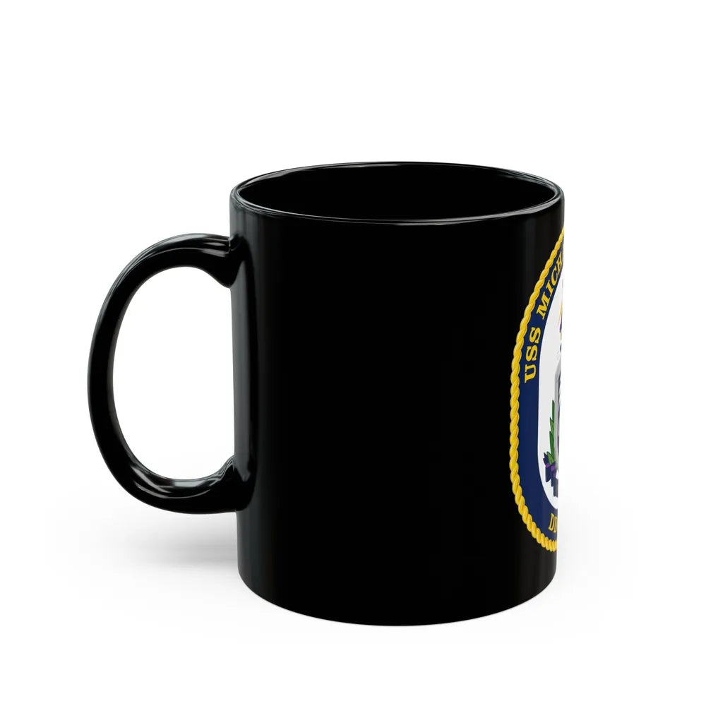 USS Michael Monsoor DDG 1001 Crest (U.S. Navy) Black Coffee Mug-Go Mug Yourself