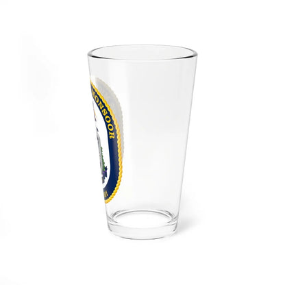 USS Michael Monsoor DDG 1001 Crest (U.S. Navy) Pint Glass 16oz-Go Mug Yourself