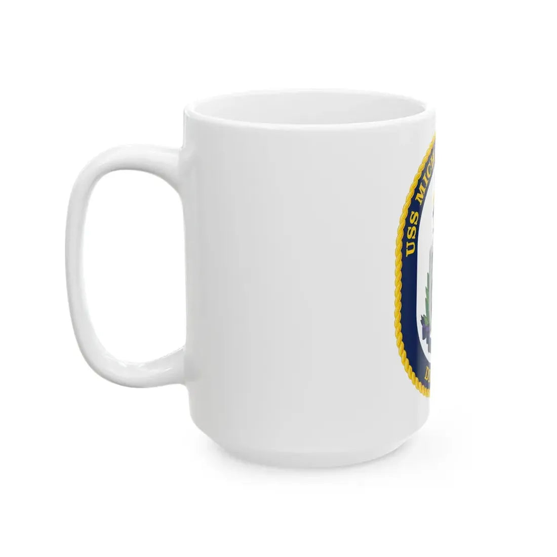USS Michael Monsoor DDG 1001 Crest (U.S. Navy) White Coffee Mug - Go Mug Yourself