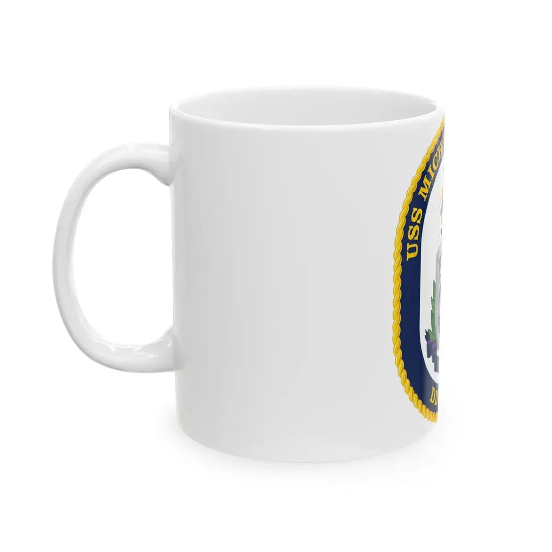 USS Michael Monsoor DDG 1001 Crest (U.S. Navy) White Coffee Mug - Go Mug Yourself