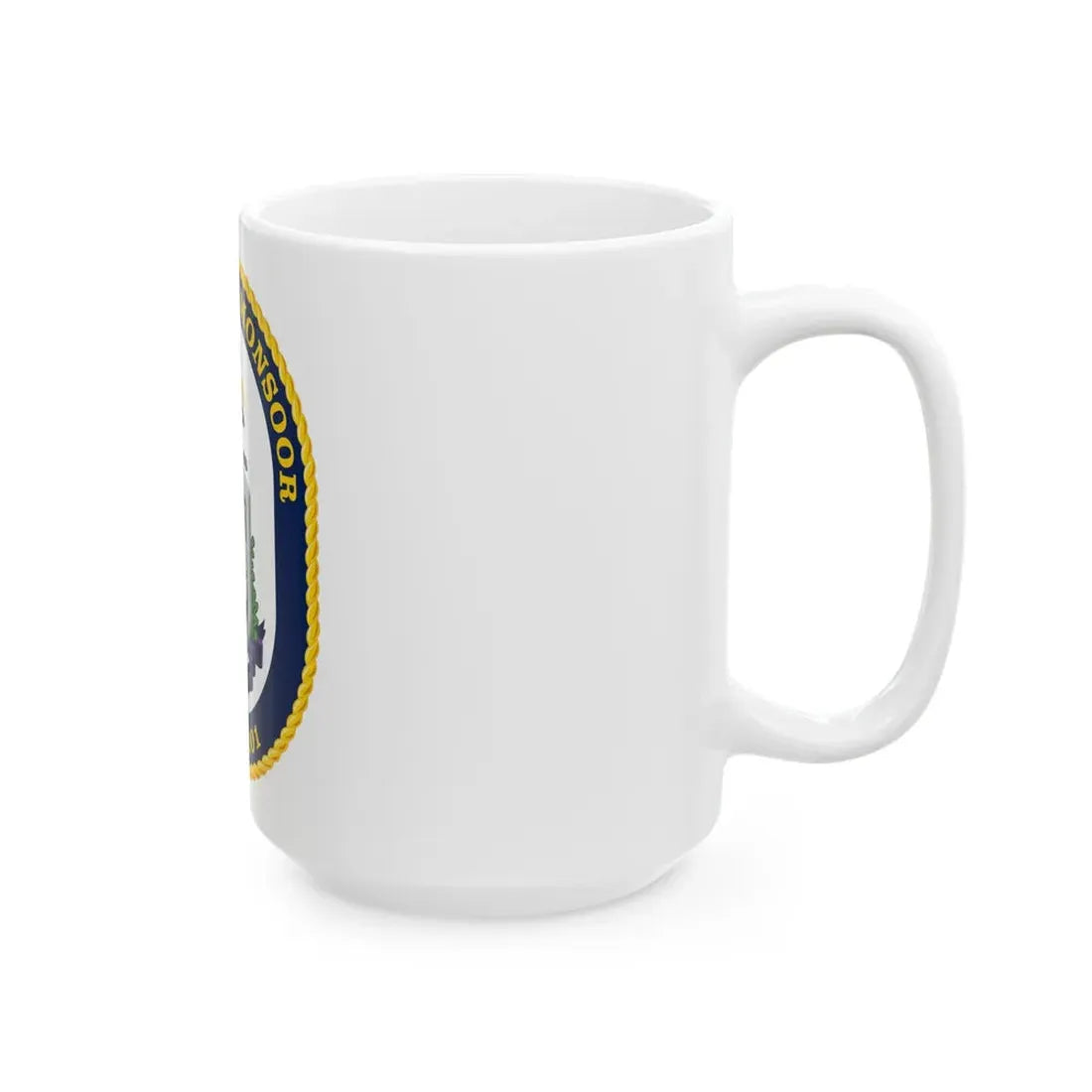 USS Michael Monsoor DDG 1001 Crest (U.S. Navy) White Coffee Mug - Go Mug Yourself